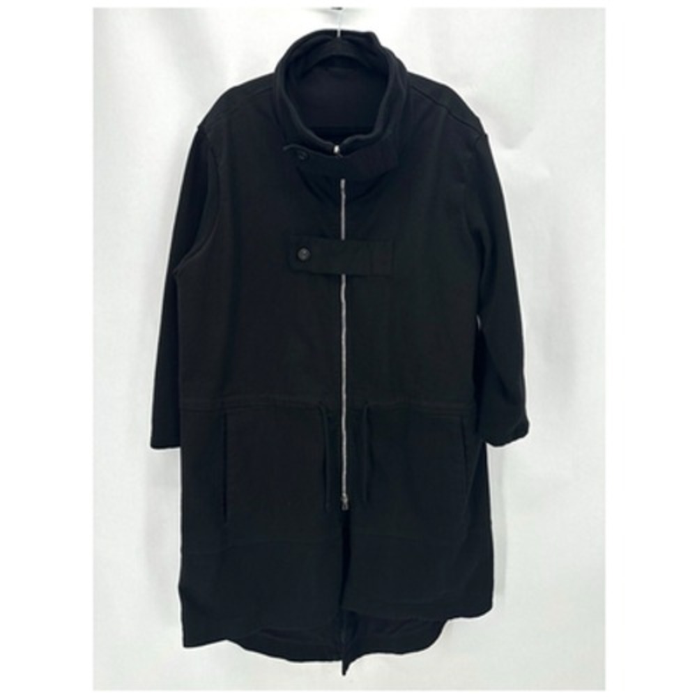 Lost‎ Found Ria Dunn Twill Overcoat Mens M Italy Black Knit Capsule Lined Goth